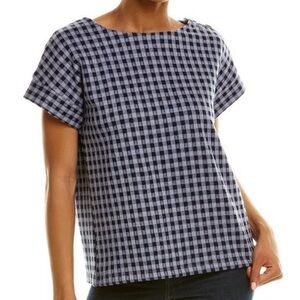 Madewell Gingham Seersucker Button
Shoulder Top
